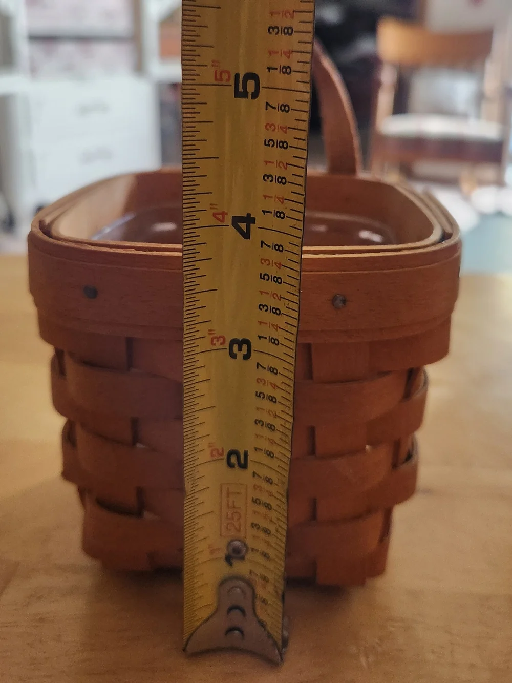 Longaberger Small Hanging Basket with Plastic Protector